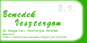 benedek vesztergom business card